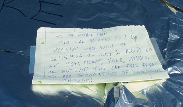 Foiled car note