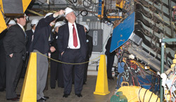 Secretary of Energy Samuel Bodman tours Fermilab