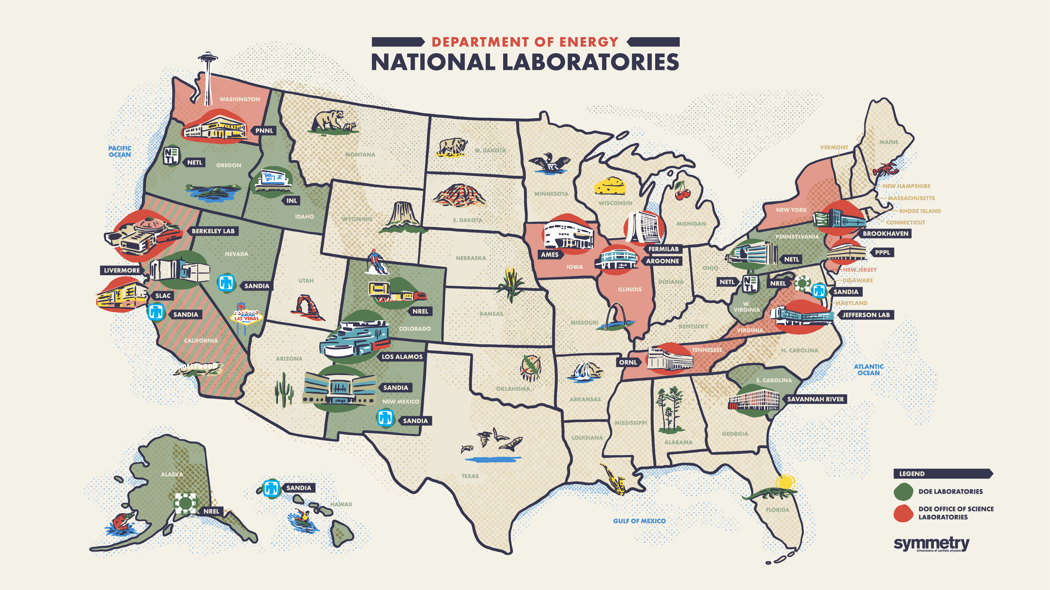 DOE National Laboratories Map