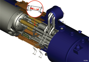 Investigations have shown that a faulty electrical connection between two magnets (shown in red) was the cause of the incident in sector 3-4 of the LHC on 19 September.