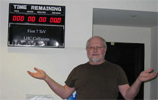 Jim Freeman and the countdown clock 