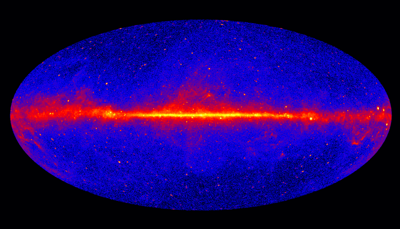 Image of Fermi LAT sky map