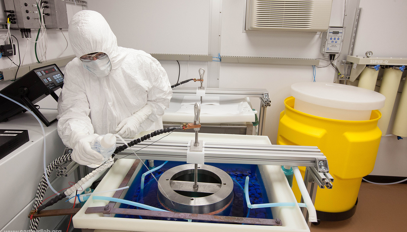 Photo of Sanford Lab clean room