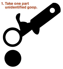 1. Take one part unidentified goop.