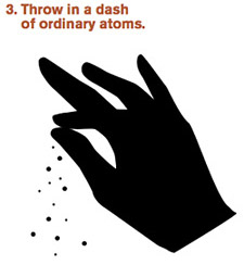 3. Throw in a dash of ordinary atoms.