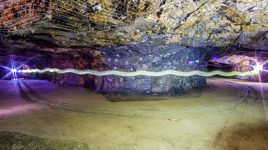 This cavern is being outfitted for the Compact Accelerator System Performing Astrophysical Research.