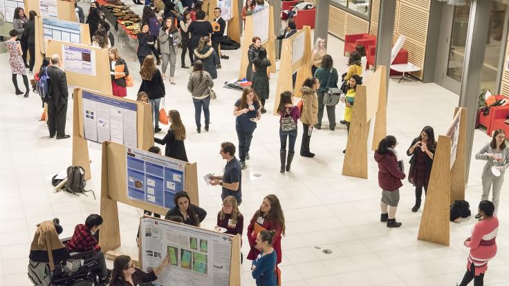 Many CUWiP programs include a poster session where students have the opportunity to describe research