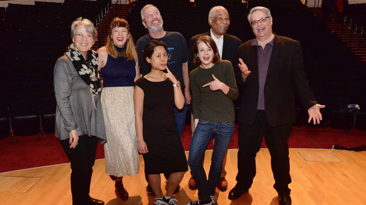 The storytellers of Story Collider gather on stage